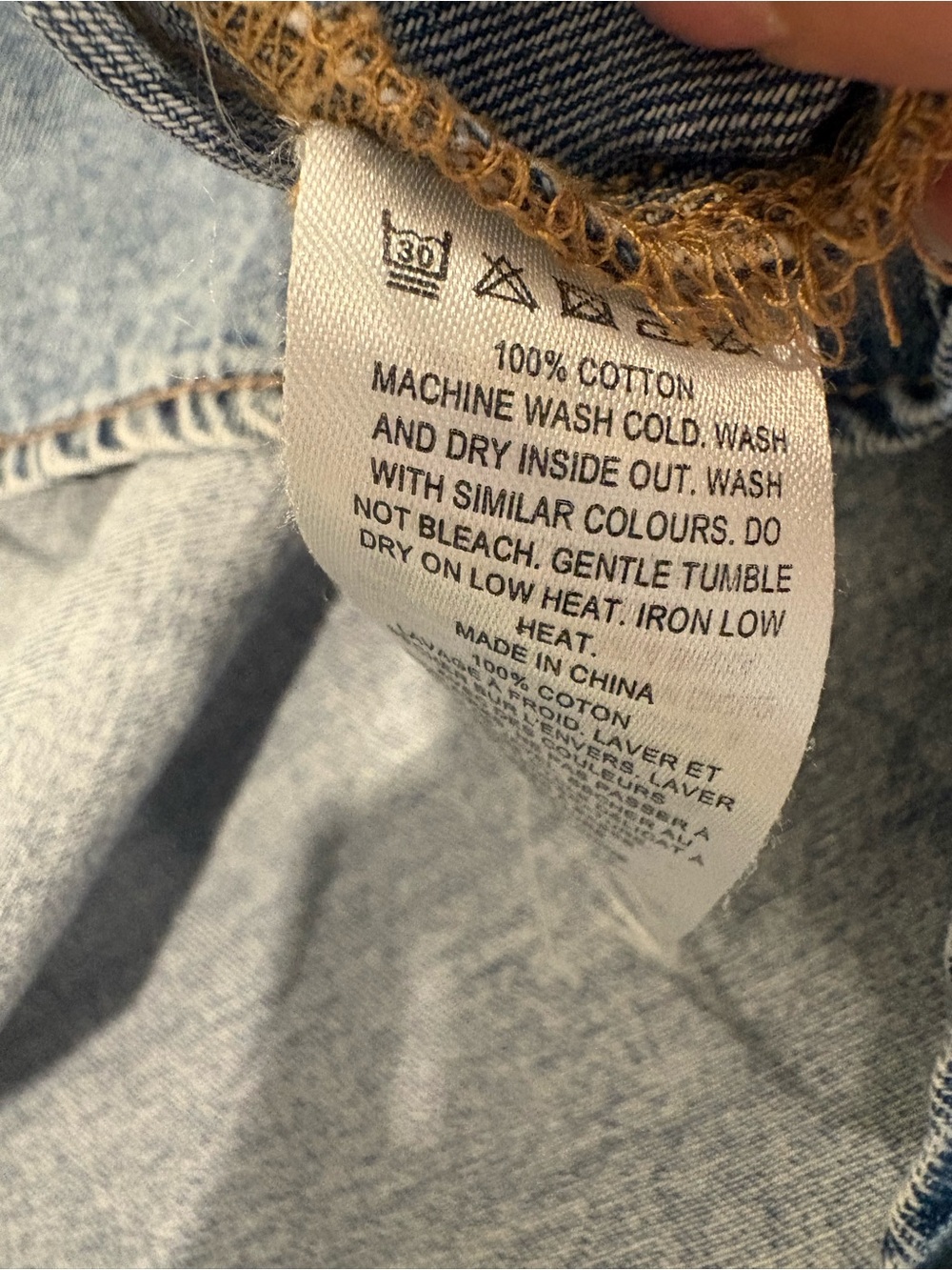 French Connection Medium Blue Wash Denim Button-Up Shirt – XL - Picture 8 of 8